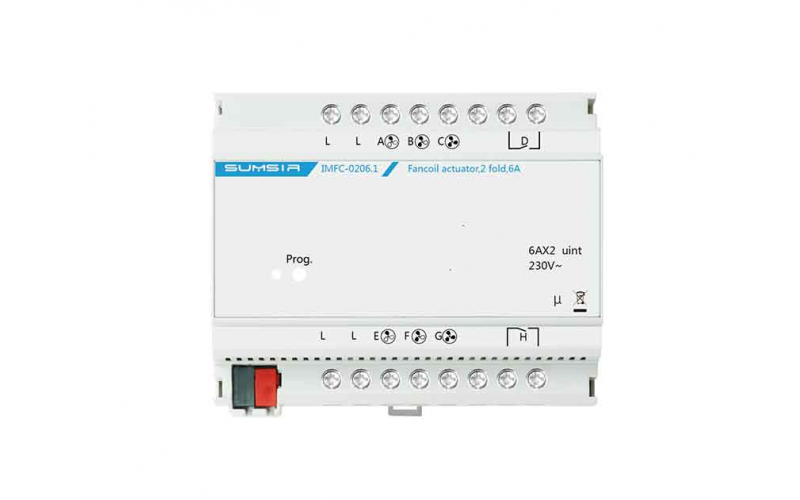 KNX 2路 6A 风机盘管执行器