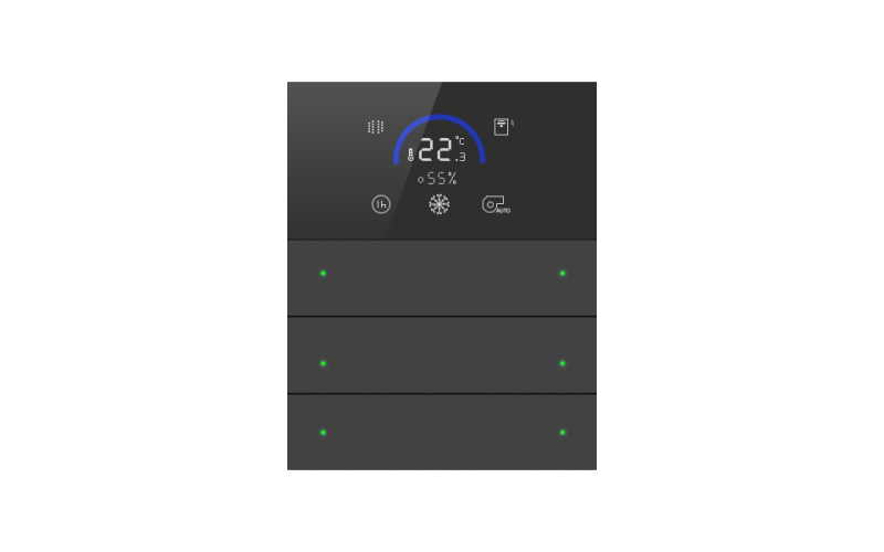 KNX Thermostat Panel, Witth 6 Buttons